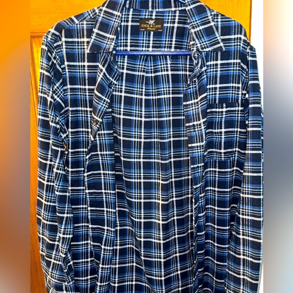 BLUE FLANNEL FOR MEN